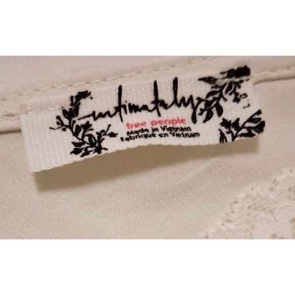 FREE PEOPLE Intimately Mini Slip Dress In This Groove Women's L Ivory Lace Fairy - Picture 5 of 5